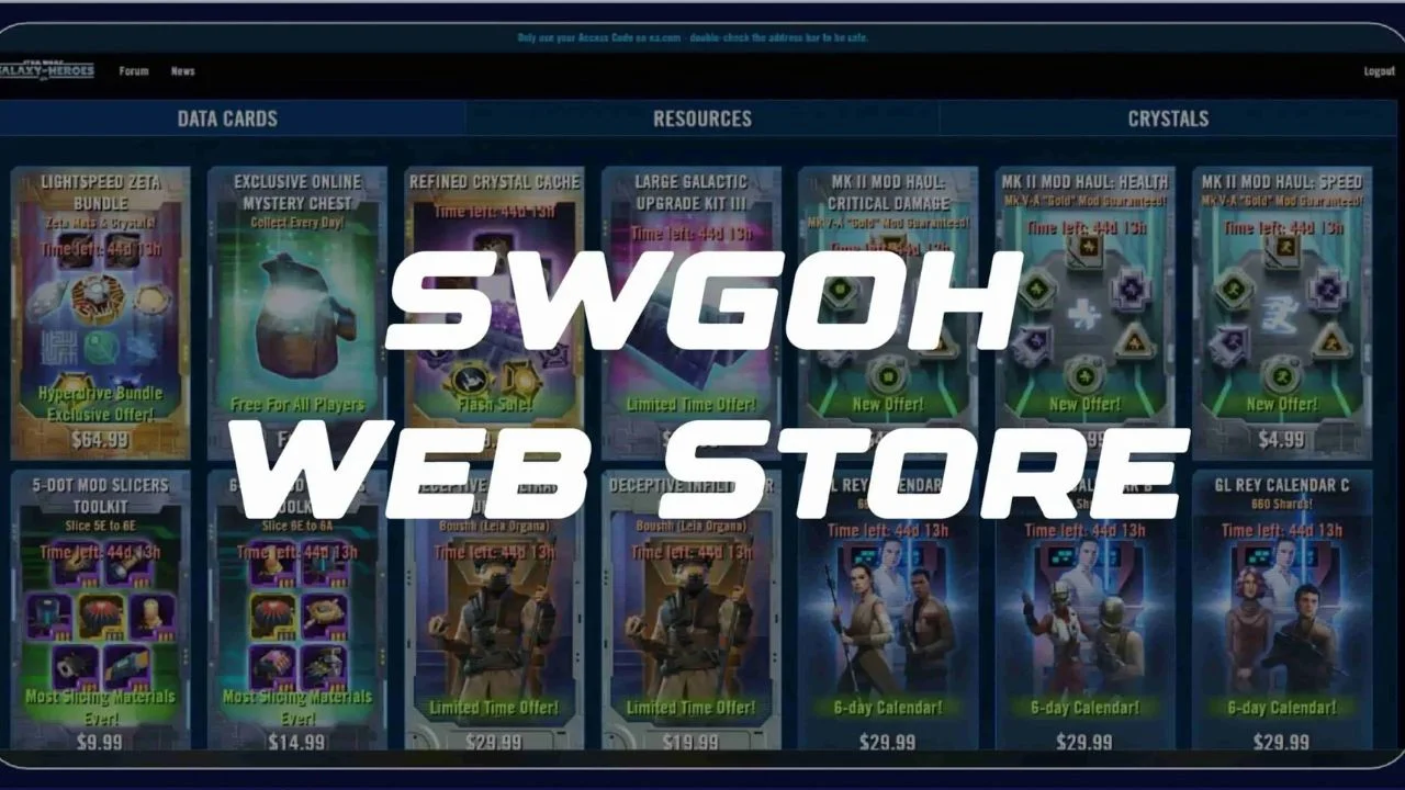 The SWGoH Webstore: A Comprehensive Guide