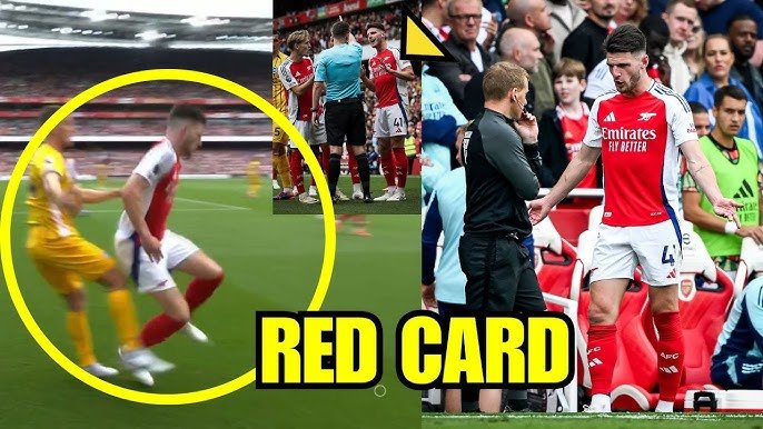 EPL: Absolute Disgrace – Arsenal Legend on Declan Rice Red Card